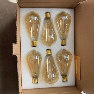 Edison lightbulbs, 60 Watt, Warm Amber (15 bulbs)
